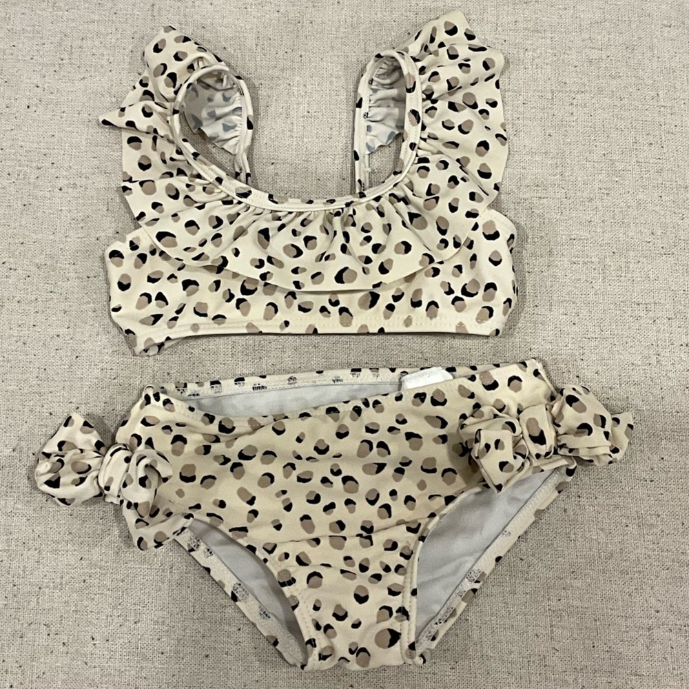 Baby Girls Jessica Simpson Leopard Pattern Bikini